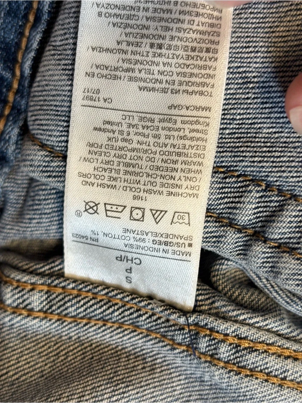 Gap 1969 Icon Denim Jacket Smith Dark Indigo Trucker Jacket Small EUC